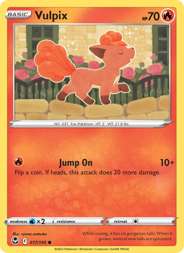 Vulpix #017 – Silver Tempest card