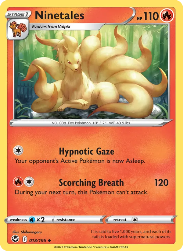 Ninetales #018 – Silver Tempest card