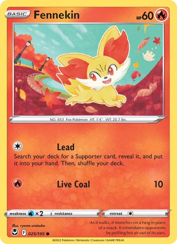 Fennekin #025 – Silver Tempest card