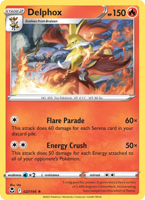 Delphox #027 – Silver Tempest card