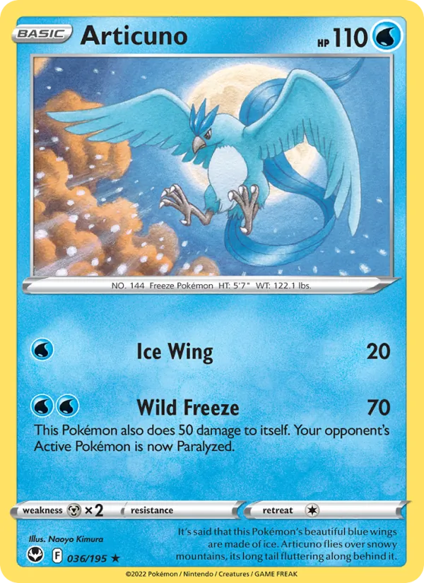 Articuno #036 – Silver Tempest card
