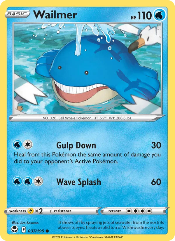 Wailmer #037 – Silver Tempest card