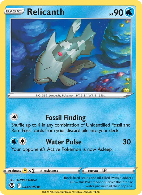 Relicanth #044 – Silver Tempest card