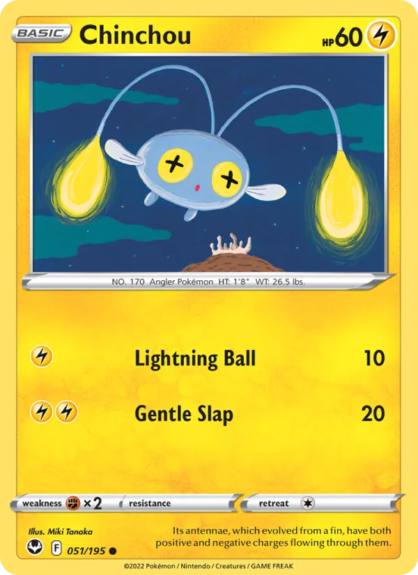 Chinchou #051 – Silver Tempest card