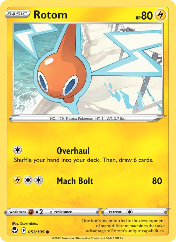 Rotom #053 – Silver Tempest card