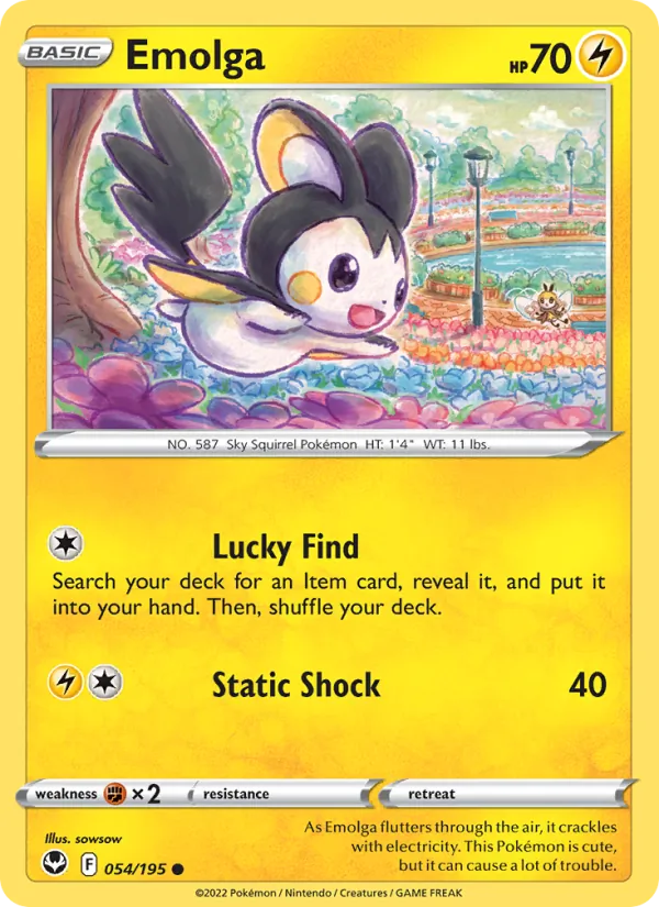 Emolga #054 – Silver Tempest card