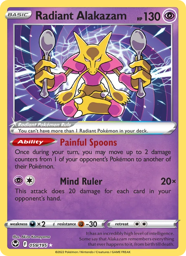 Radiant Alakazam #059 – Silver Tempest card