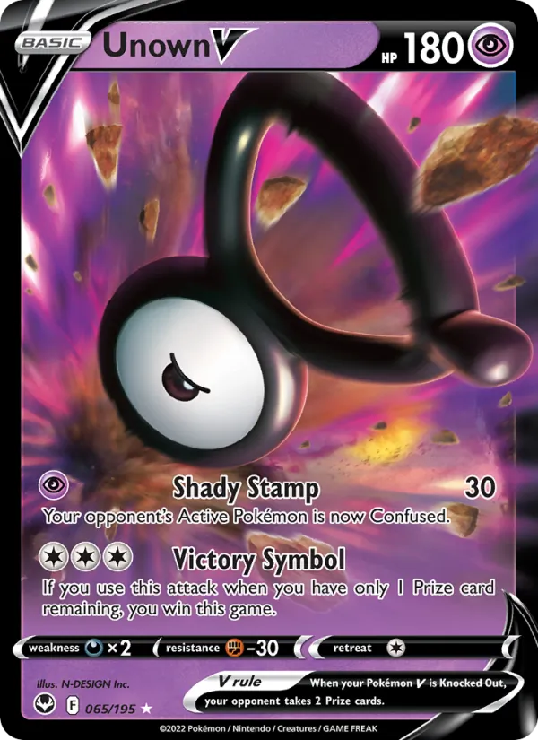 Unown V #065 – Silver Tempest card
