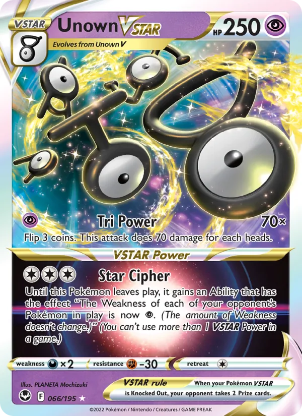 Unown VSTAR #066 – Silver Tempest card