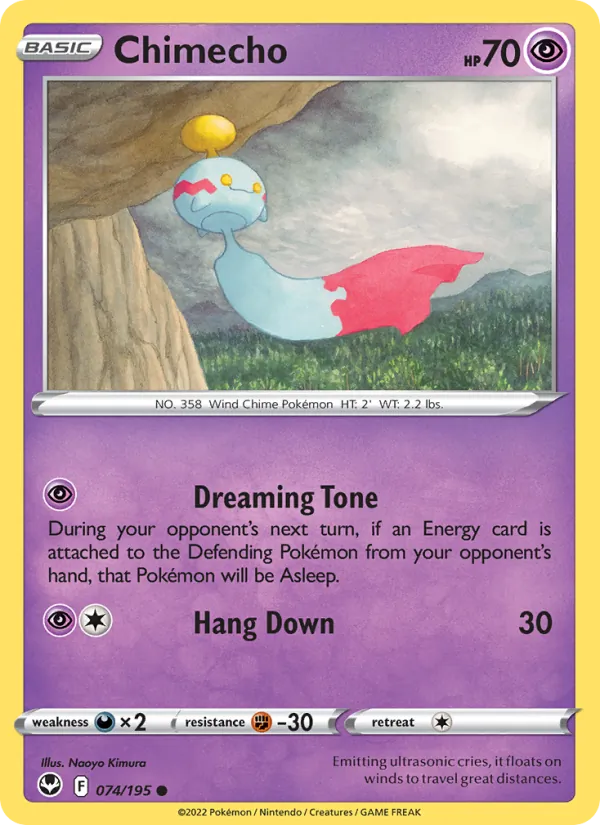 Chimecho #074 – Silver Tempest card