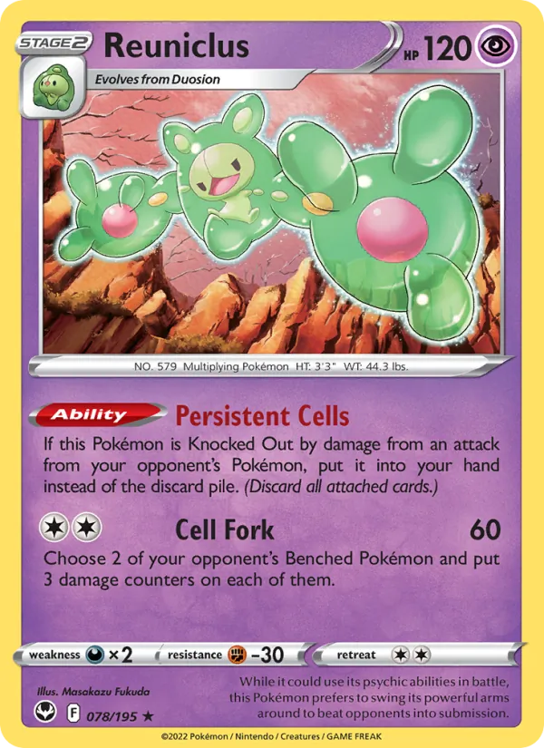 Reuniclus #078 – Silver Tempest card