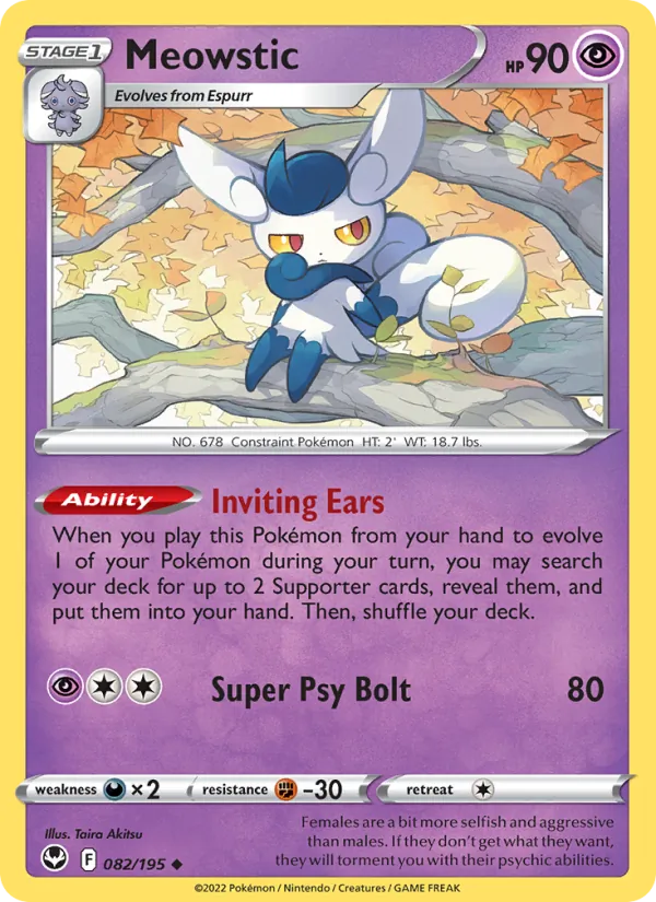 Meowstic #082 – Silver Tempest card