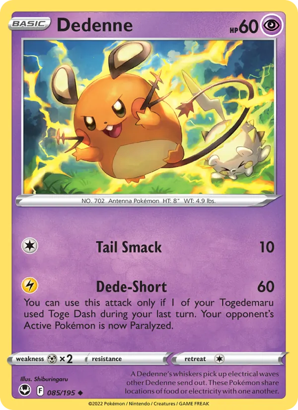Dedenne #085 – Silver Tempest card