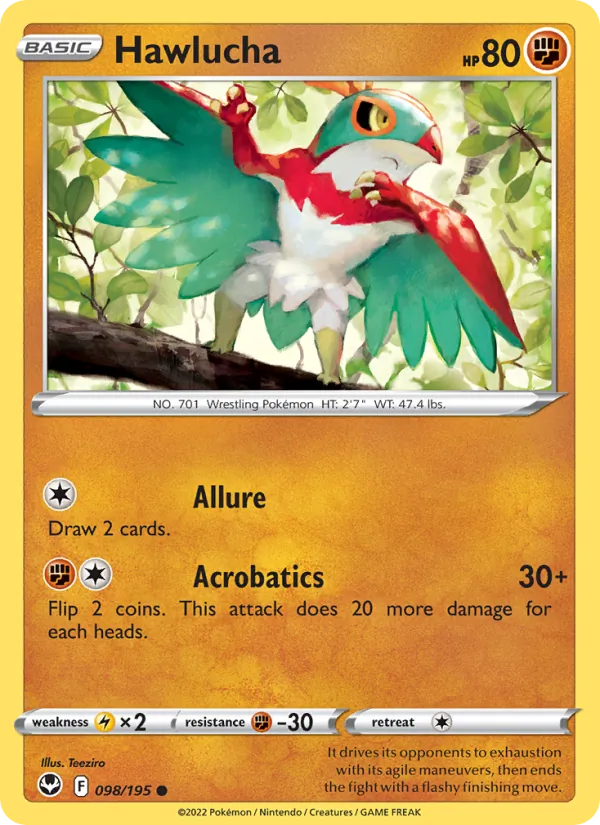 Hawlucha #098 – Silver Tempest card