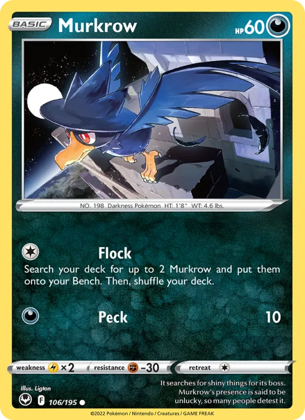 Murkrow #106 – Silver Tempest card