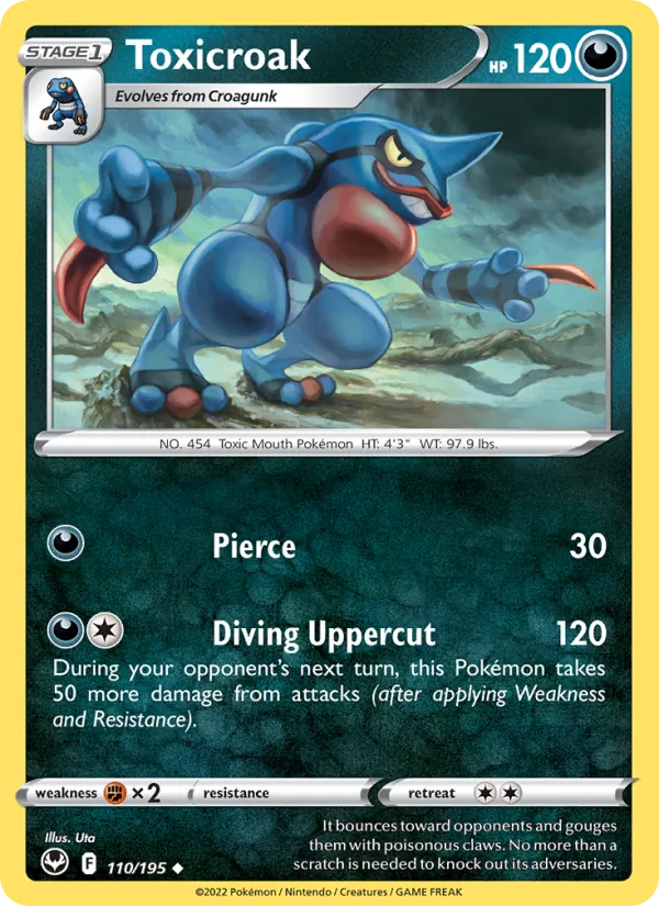 Toxicroak #110 – Silver Tempest card
