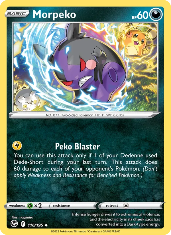 Morpeko #116 – Silver Tempest card