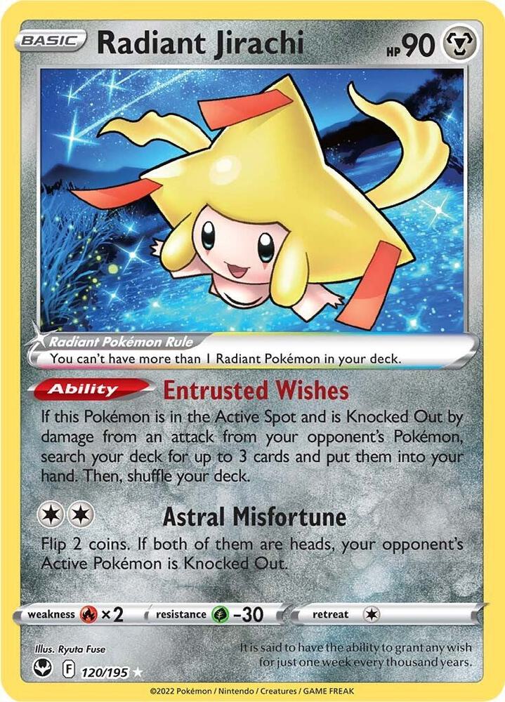 Radiant Jirachi #120 – Silver Tempest card