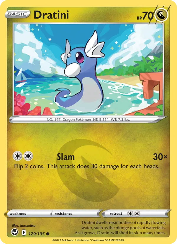 Dratini #129 – Silver Tempest card