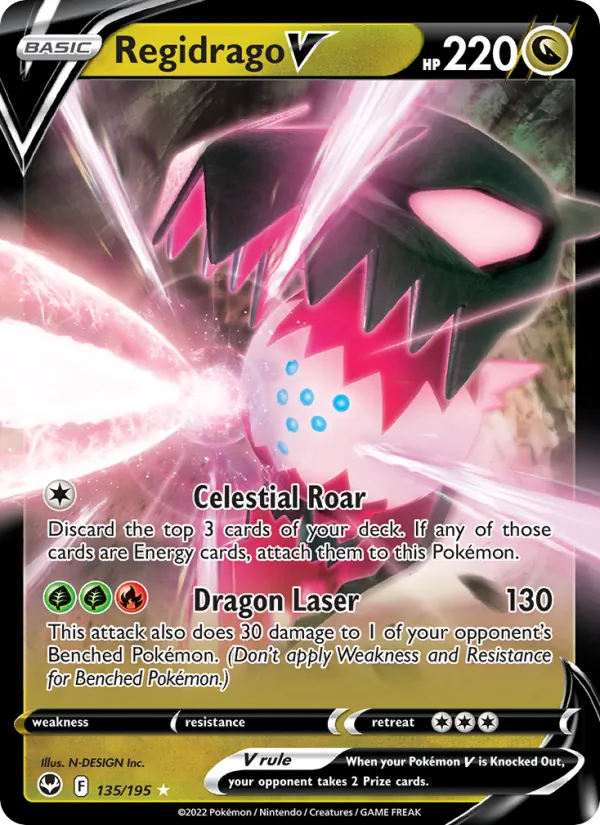 Regidrago V #135 – Silver Tempest card