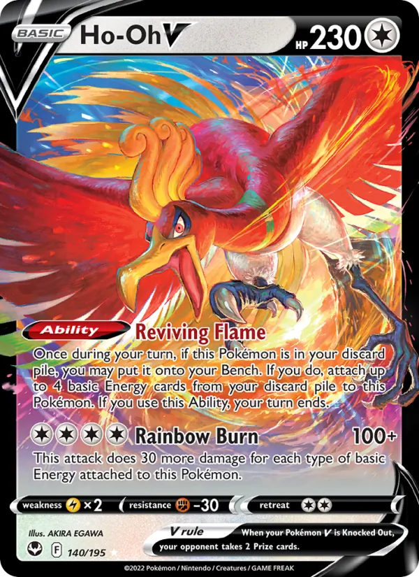 Ho-Oh V #140 – Silver Tempest card
