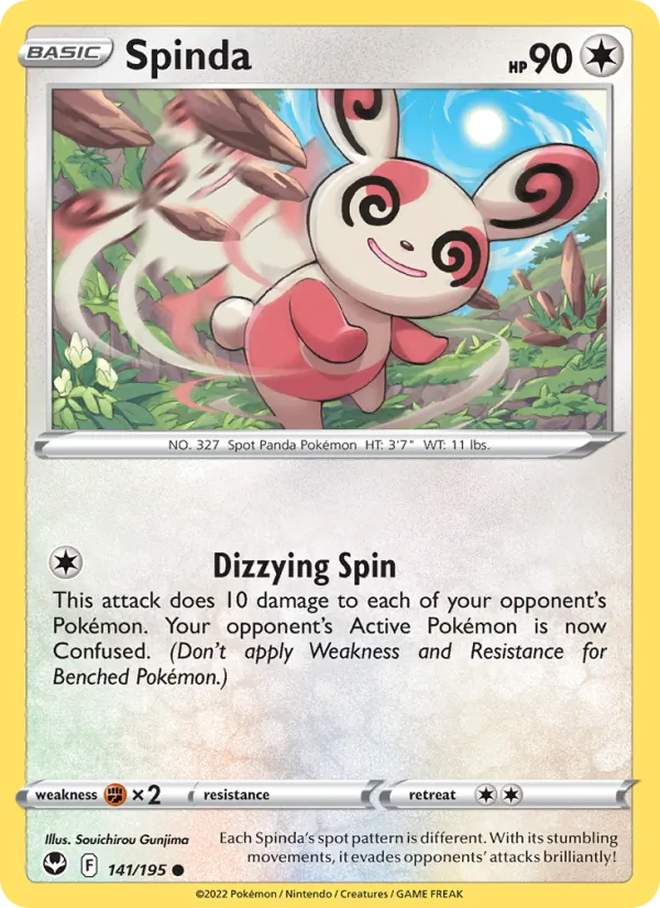 Spinda #141 – Silver Tempest card