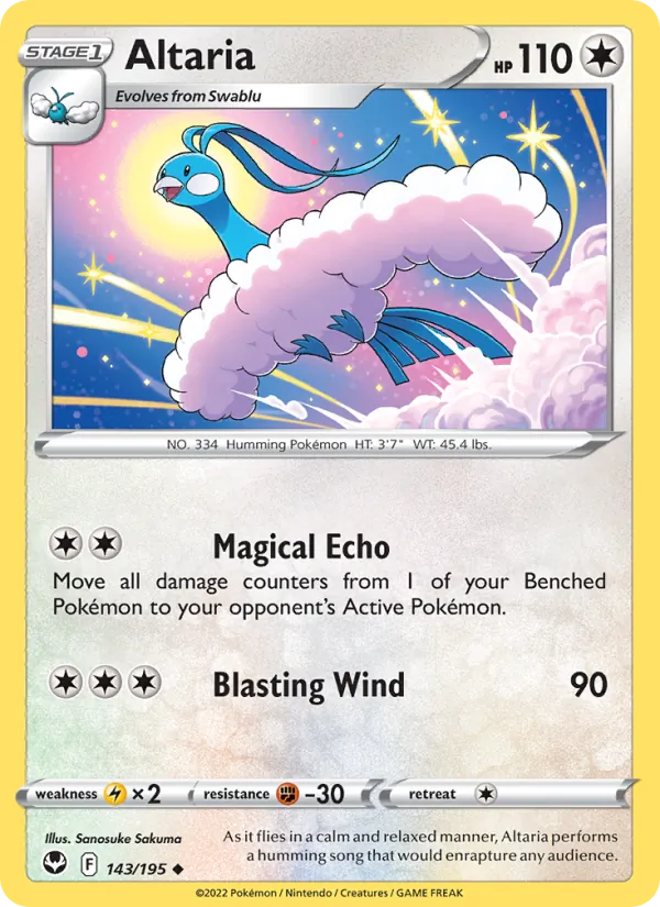 Altaria #143 – Silver Tempest card