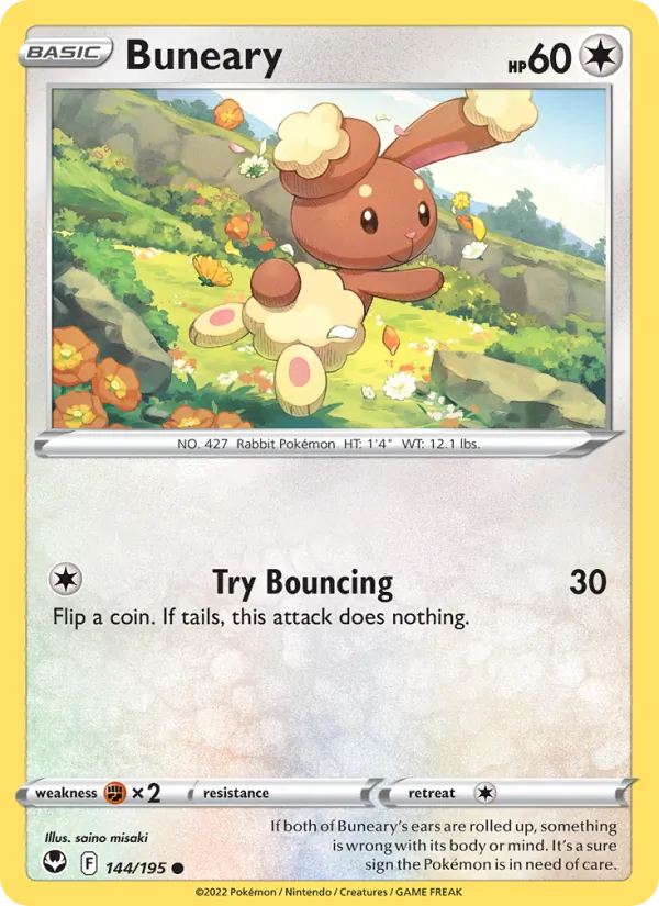 Buneary #144 – Silver Tempest card