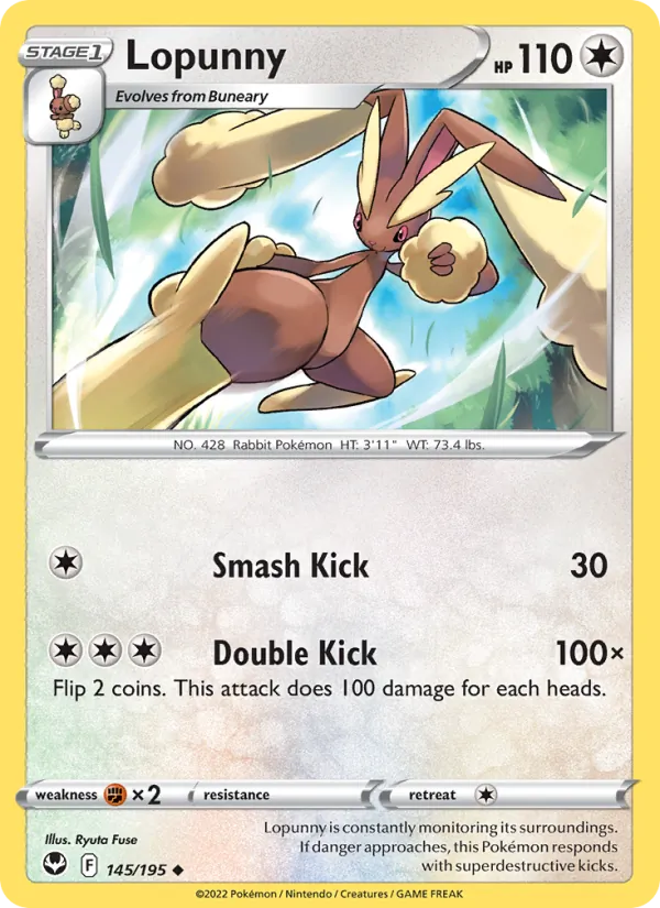Lopunny #145 – Silver Tempest card