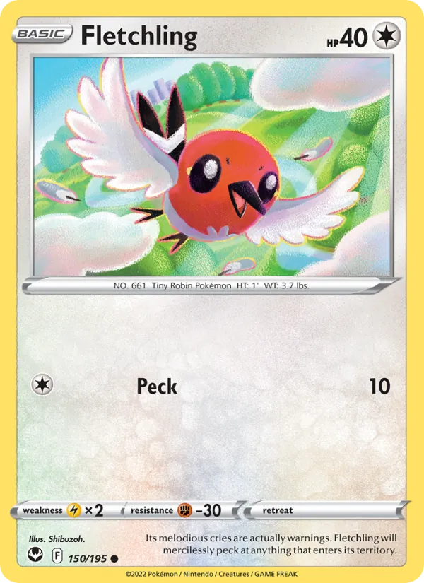 Fletchling #150 – Silver Tempest card