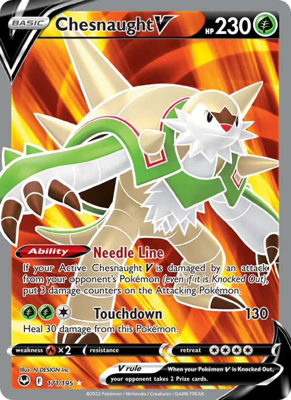 Chesnaught V #171 – Silver Tempest card