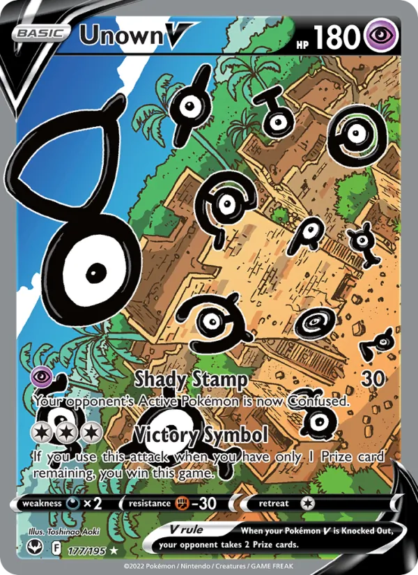 Unown V #177 – Silver Tempest card