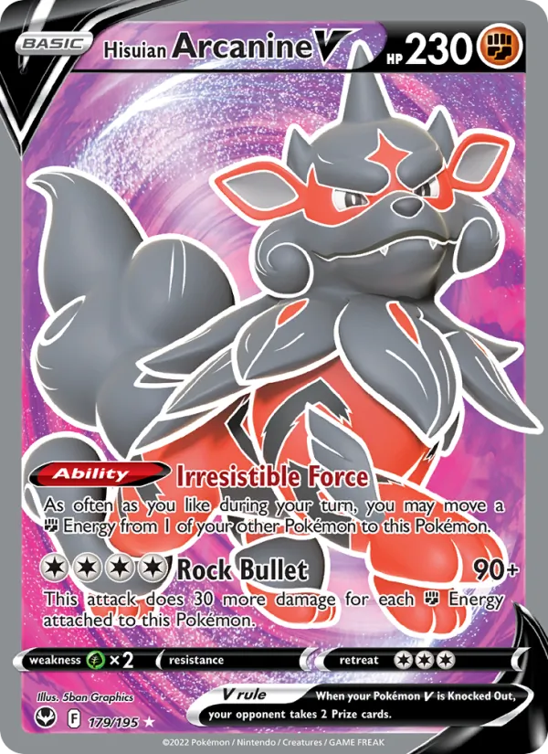 Hisuian Arcanine V #179 – Silver Tempest card