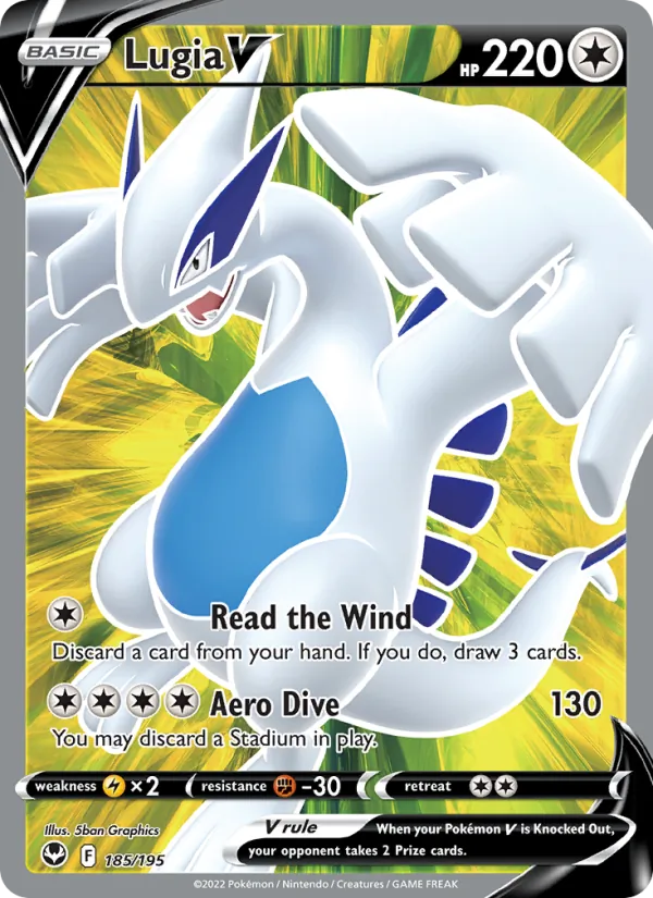 Lugia V #185 – Silver Tempest card