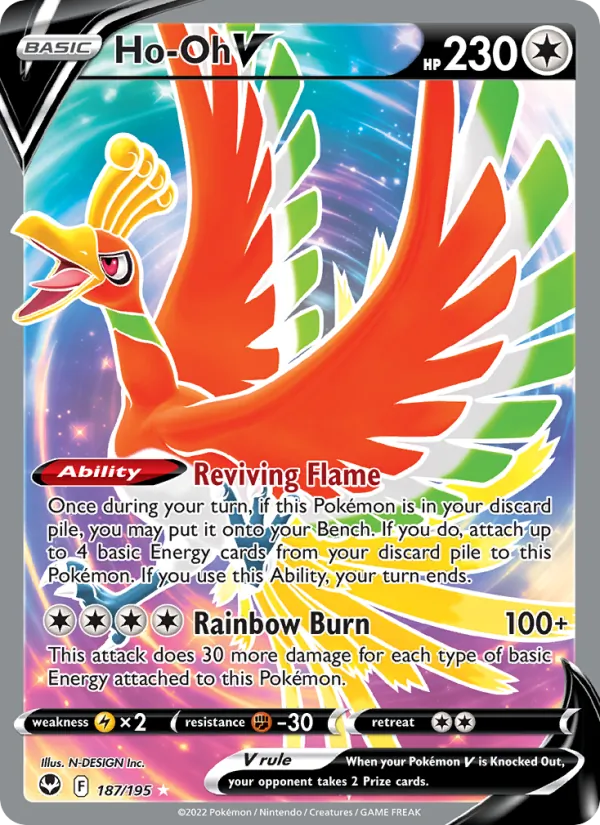 Ho-Oh V #187 – Silver Tempest card