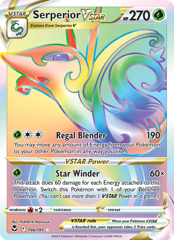 Serperior VSTAR #196 – Silver Tempest card