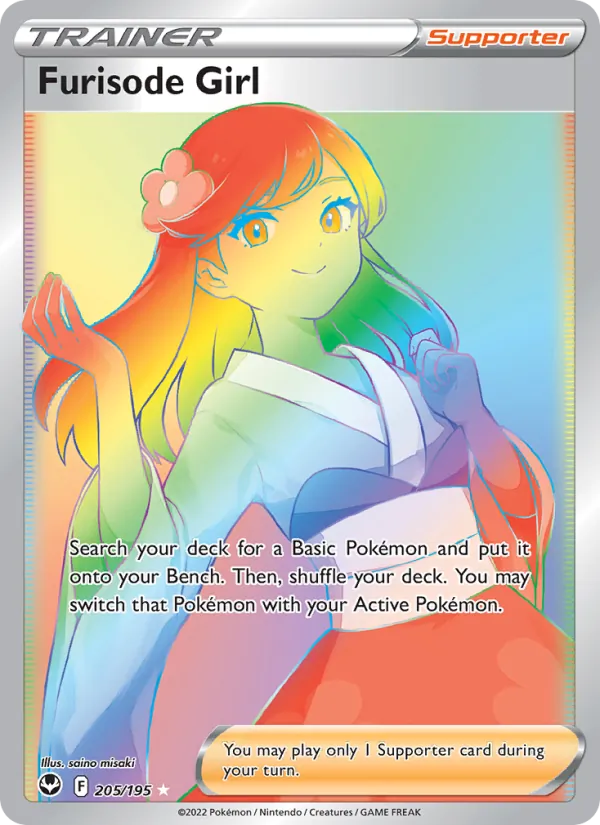 Furisode Girl #205 – Silver Tempest card