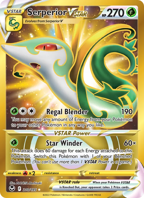 Serperior VSTAR #210 – Silver Tempest card