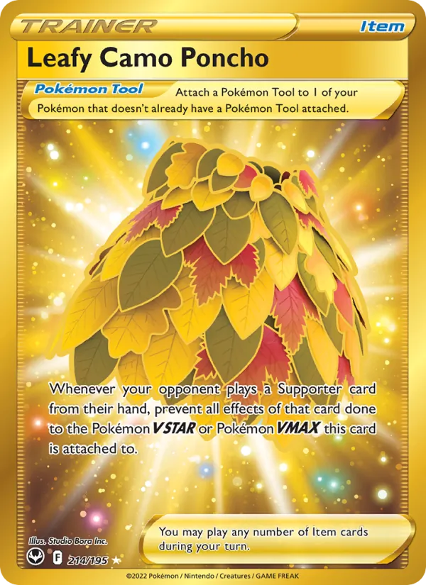 Leafy Camo Poncho #214 – Silver Tempest card