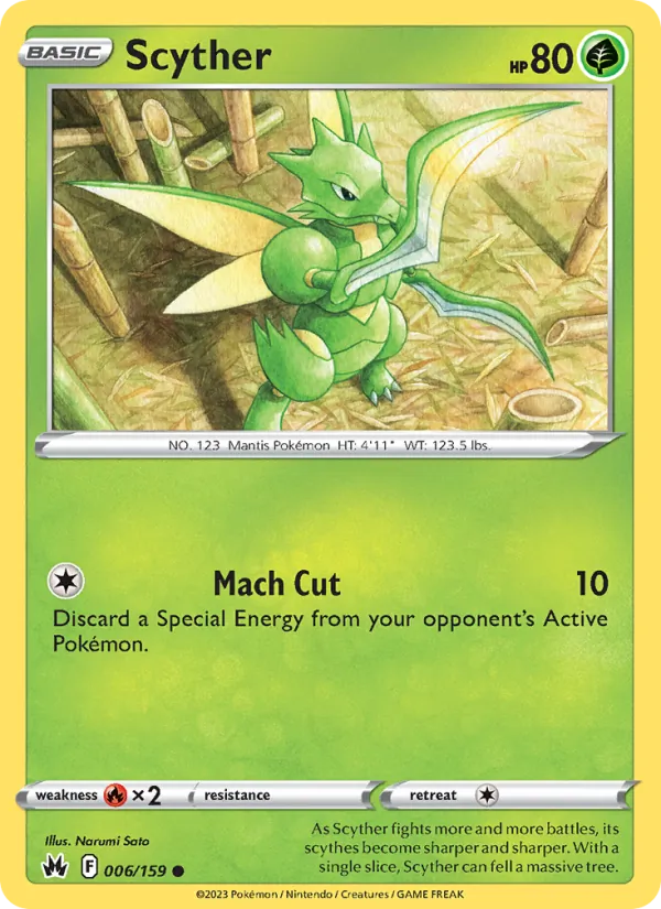 Scyther #006 – Crown Zenith card