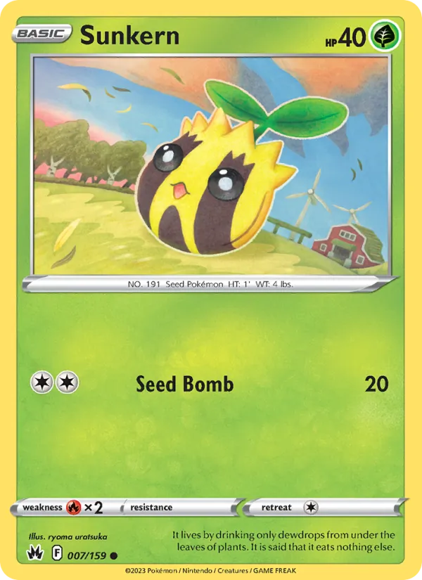 Sunkern #007 – Crown Zenith card
