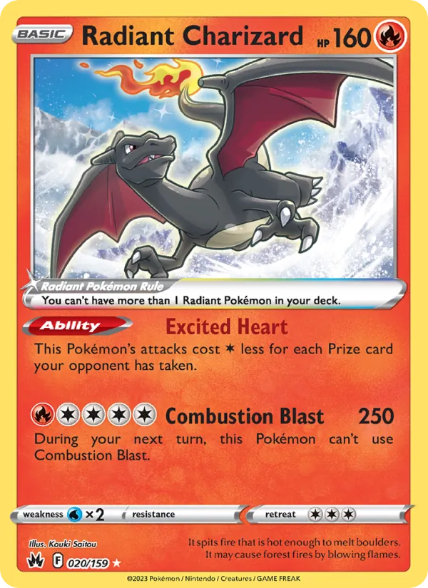 Radiant Charizard #020 – Crown Zenith card