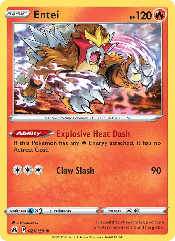 Entei #021 – Crown Zenith card