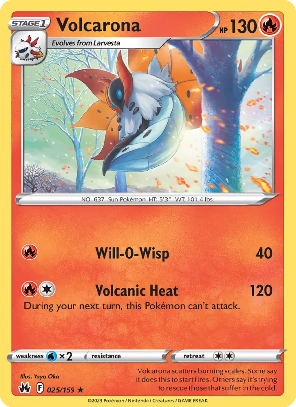 Volcarona #025 – Crown Zenith card