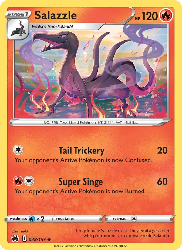 Salazzle #028 – Crown Zenith card