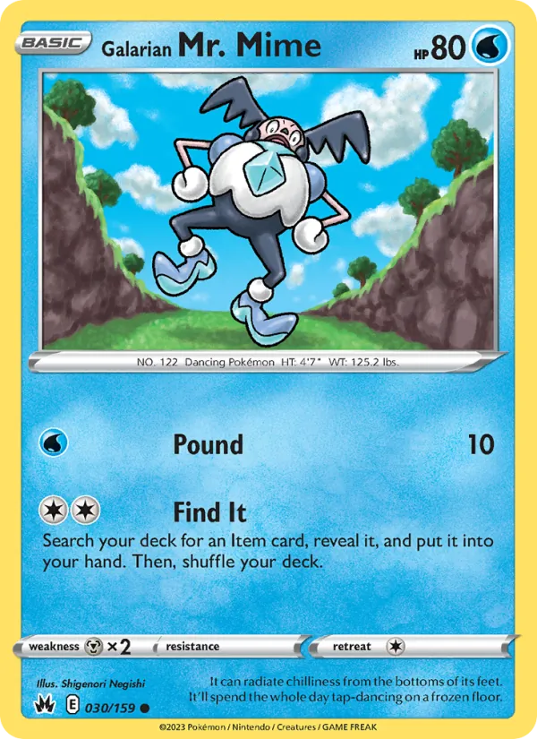 Galarian Mr. Mime #030 – Crown Zenith card