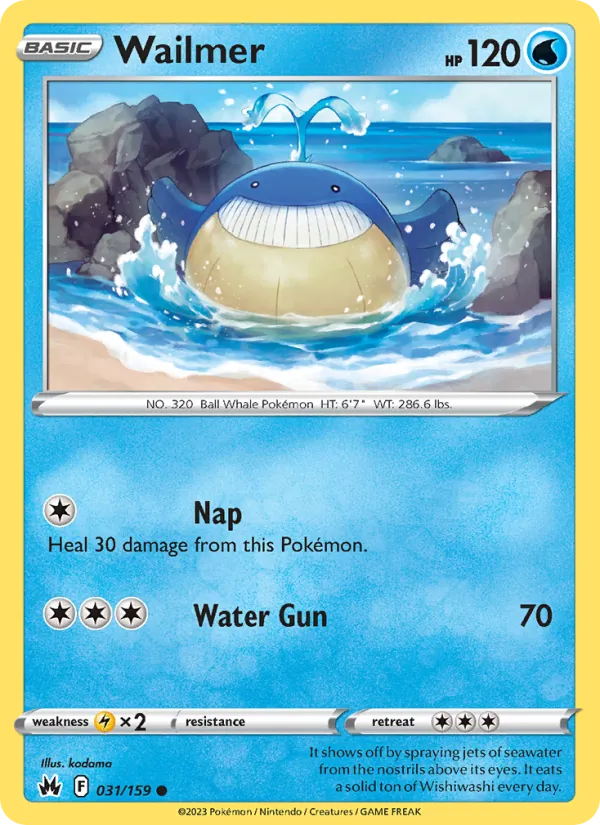 Wailmer #031 – Crown Zenith card
