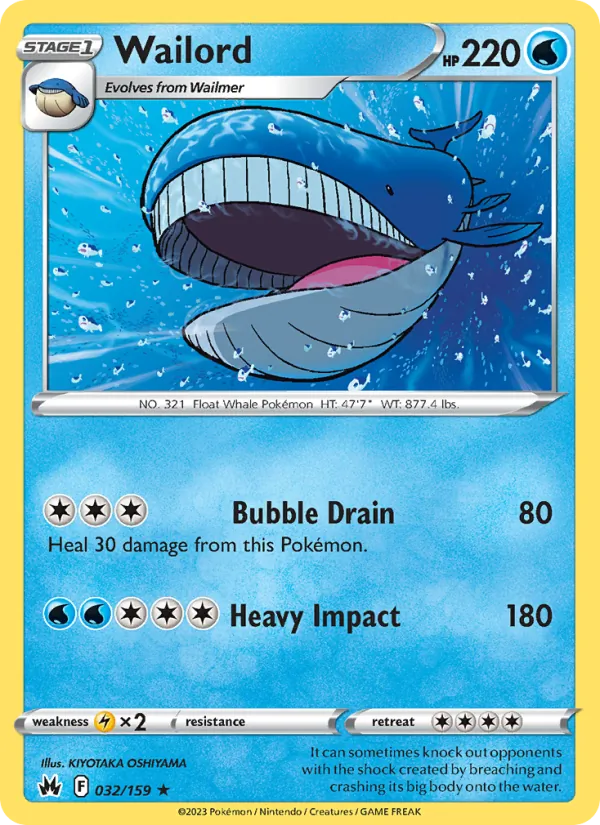 Wailord #032 – Crown Zenith card