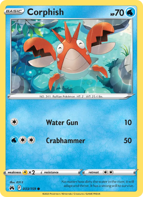 Corphish #033 – Crown Zenith card