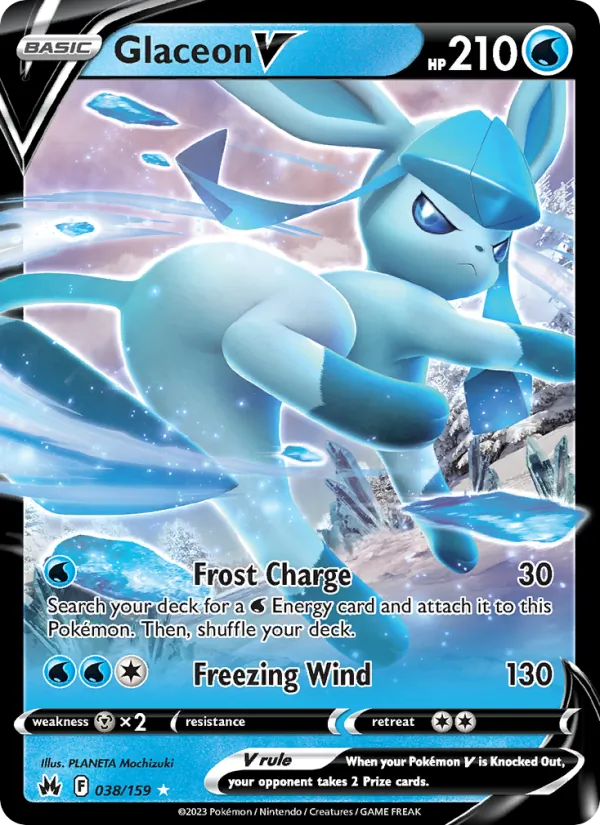 Glaceon V #038 – Crown Zenith card